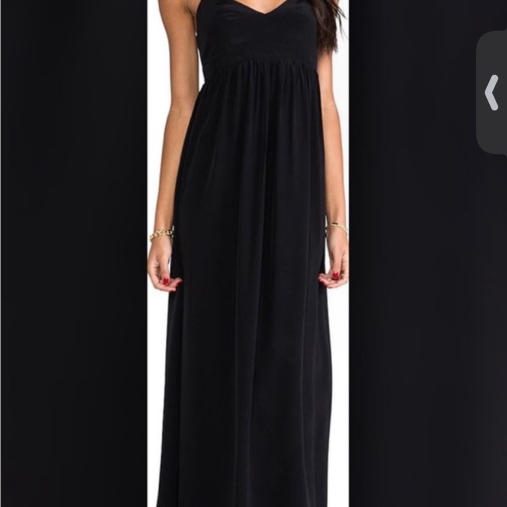 Amanda Uprichard Classic Black Maxi Dress